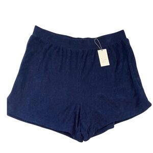 NWT NAVY TERRY CLOTH PLUS SIZE SHORTS